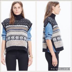 Madewell Fair Isle Sweater Vest, Large